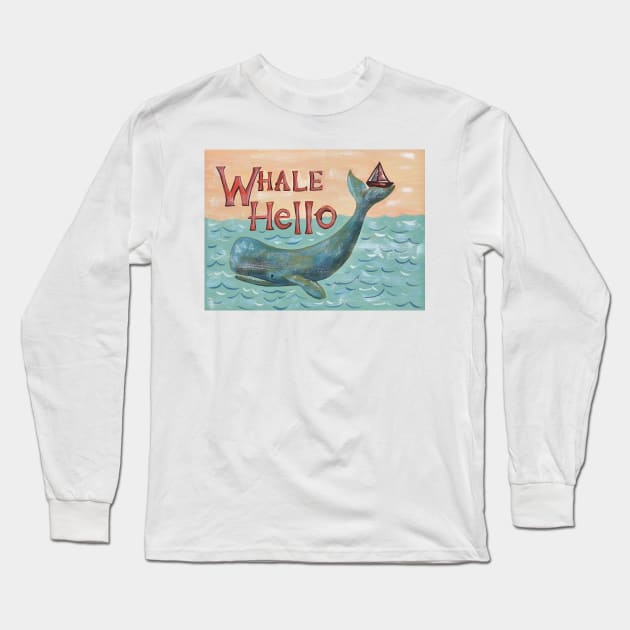 Whale Hello Long Sleeve T-Shirt by SWON Design